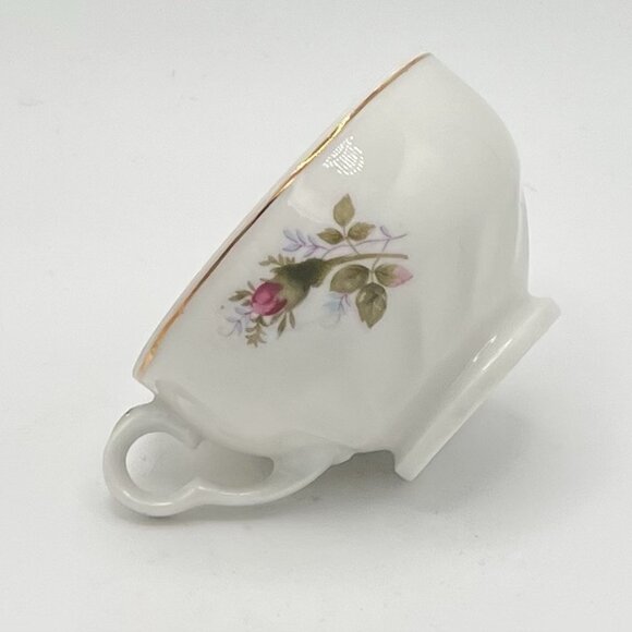 Norcrest Fine China Japan Floral Rose Tea Cup & Scallop Saucer Set Vintage Boho - Picture 8 of 11